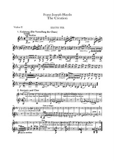 The Creation, Hob.XXI/2: Violin II part by Joseph Haydn