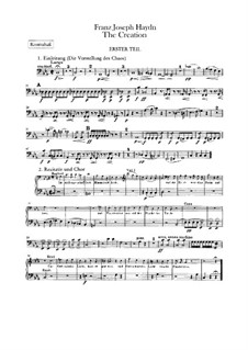 The Creation, Hob.XXI/2: Double bass part by Joseph Haydn