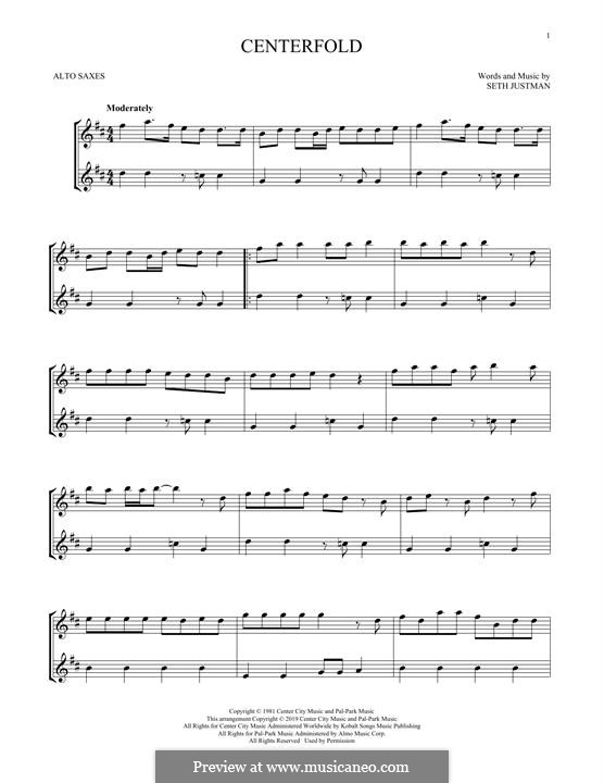 Centerfold (The J. Geils Band): For alto saxophone by Seth Justman