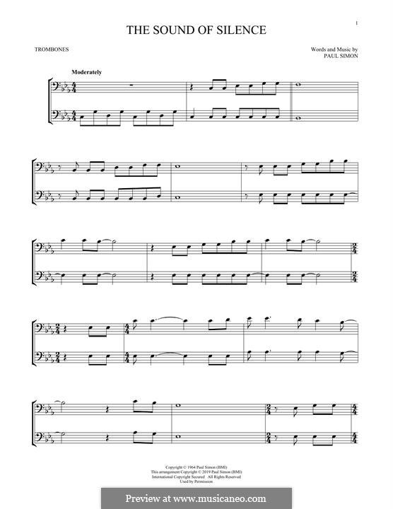 The Sound of Silence (Simon & Garfunkel): For trombone by Paul Simon