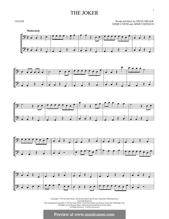 The Joker (Steve Miller Band): For two cellos by Ahmet Ertegun, Eddie Curtis, Steve Miller