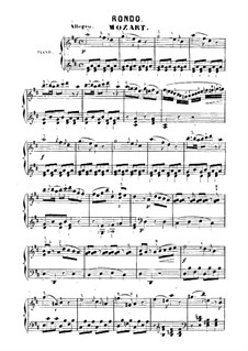 Rondo for Piano in D Major, K.485: For a single performer by Wolfgang Amadeus Mozart