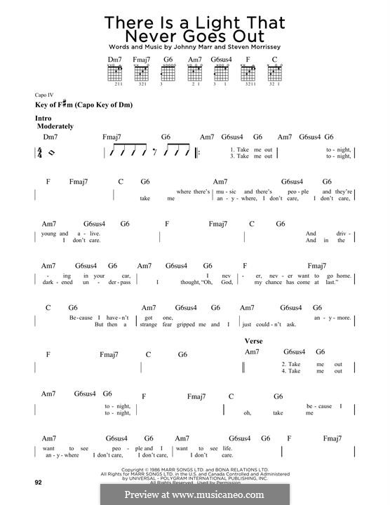 There Is a Light That Never Goes Out (The Smiths): For guitar by Morrissey, Johnny Marr
