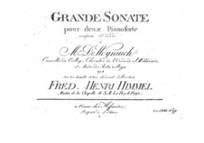 Grand Sonata for Two Pianos Four Hands: Piano II part by Friedrich Himmel