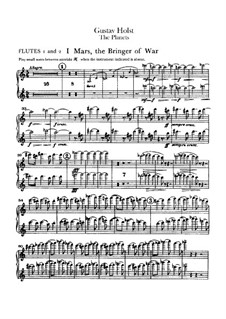 Complete Suite: Flutes I-II part by Gustav Holst