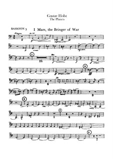 Complete Suite: Contrabassoon and bassoon III parts by Gustav Holst