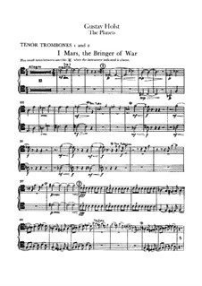 Complete Suite: Trombones I-II part by Gustav Holst