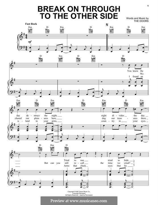 Break On Through To The Other Side by The Doors sheet music on MusicaNeo