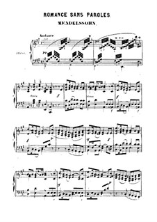 Romance without Words in A Major: Romance without Words in A Major by Felix Mendelssohn-Bartholdy