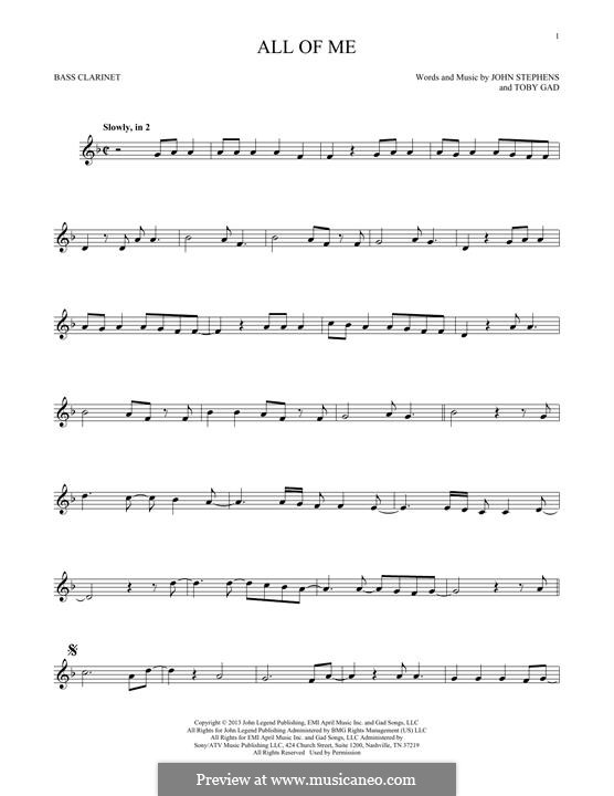 All of Me: Bass clarinet by John Stephens, Tobias Gad