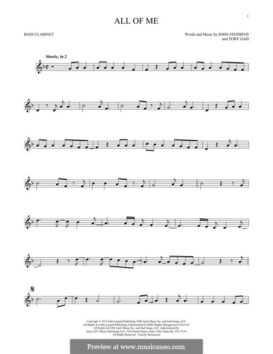 All of Me: Bass clarinet by John Stephens, Tobias Gad