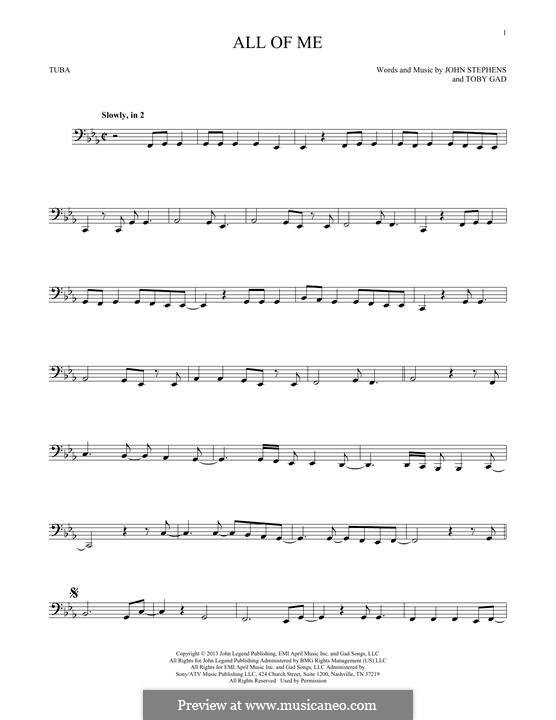All of Me: For tuba by John Stephens, Tobias Gad