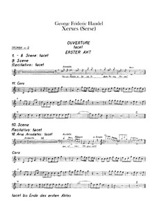 Complete Opera: Trumpet part by Georg Friedrich Händel