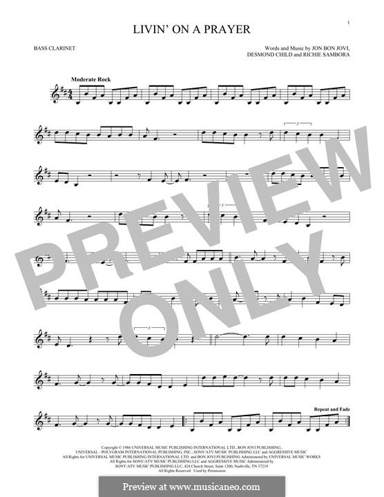 Instrumental version: For bass clarinet by Desmond Child, Jon Bon Jovi, Richie Sambora