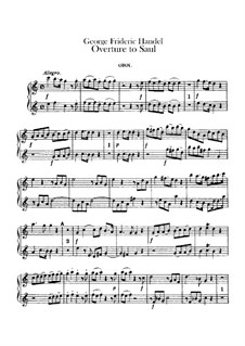 Saul, HWV 53: Overture – Oboes Parts by Georg Friedrich Händel