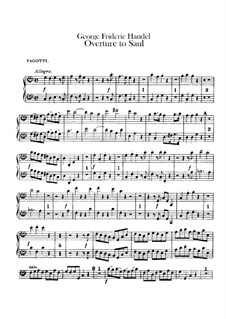 Saul, HWV 53: Overture – Bassoons Parts by Georg Friedrich Händel