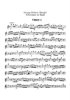 Saul, HWV 53: Overture – Violins Parts by Georg Friedrich Händel