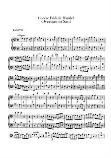 Saul, HWV 53: Overture – Bassoons Parts by Georg Friedrich Händel