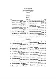 Israel in Egypt, HWV 54: Piano-vocal score by Georg Friedrich Händel