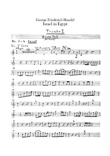 Israel in Egypt, HWV 54: Trumpets I-II parts by Georg Friedrich Händel