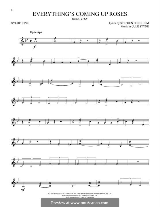 Everything's Coming Up Roses by J. Styne, S. Sondheim on MusicaNeo