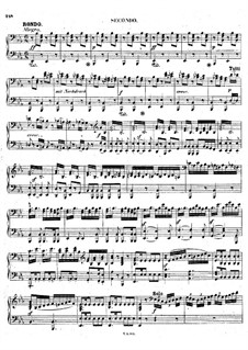 Fragments: Movement III. Version for piano four hands by Ludwig van Beethoven