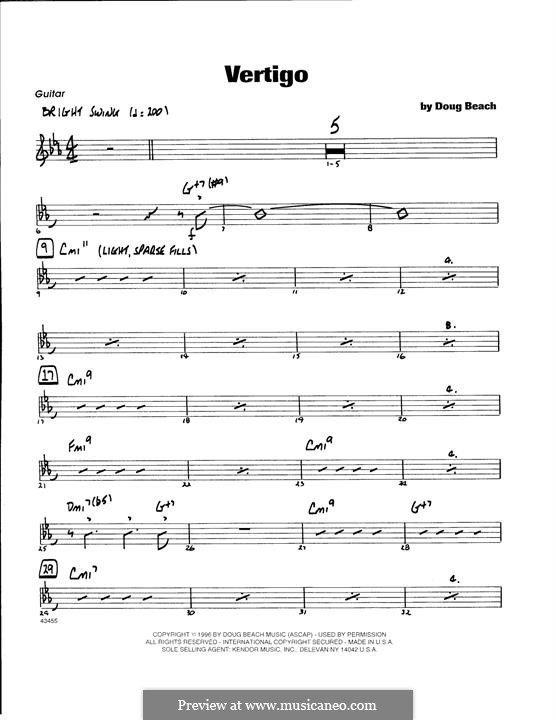 Vertigo: Piano part by Doug Beach