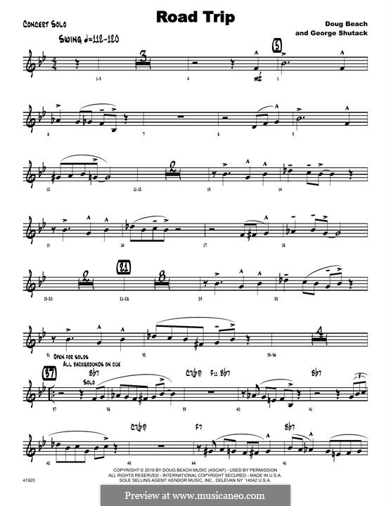 Road Trip: C Solo Sheet part by Doug Beach, George Shutack