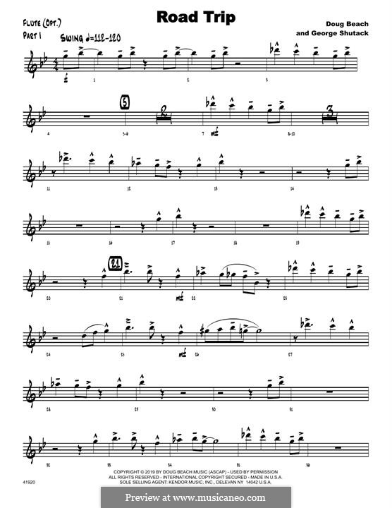 Road Trip: Flute part by Doug Beach, George Shutack