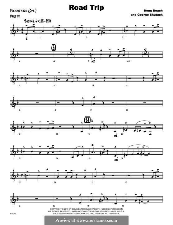 Road Trip: Horn in F part by Doug Beach, George Shutack