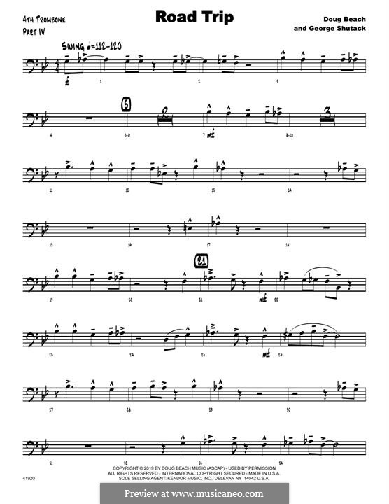 Road Trip: 4th Trombone part by Doug Beach, George Shutack