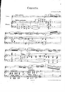 Concerto for Violin and Orchestra in G Minor, Op.29: Score by Émile Bernard