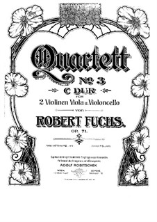 String Quartet No.3 in C Major, Op.71: Parts by Robert Fuchs