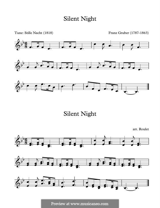 Solo instrument version (various): For marimba by Franz Xaver Gruber