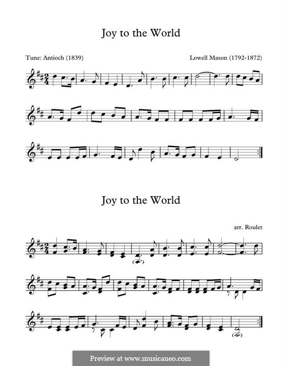 Joy to the World: For marimba by Lowell Mason