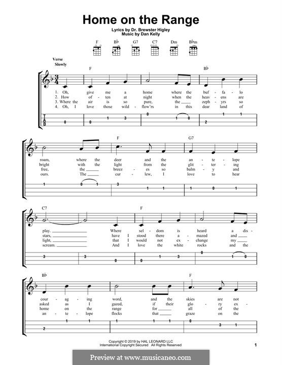 Home on the Range: For ukulele by Daniel E. Kelley
