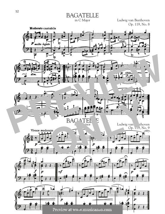 Eleven New Bagatelles for Piano, Op.119: Bagatelle No.8 by Ludwig van Beethoven