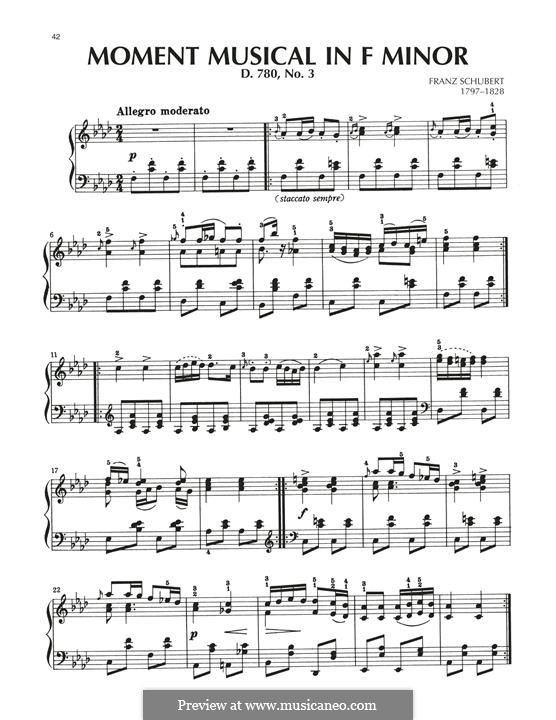 Six Musical Moments, D.780 Op.94: Musical moment No.2 by Franz Schubert