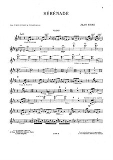 Serenade for Piano Trio: Serenade for Piano Trio by Jean Huré