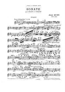 Sonata for Violin and Piano in C Minor by J. Huré on MusicaNeo
