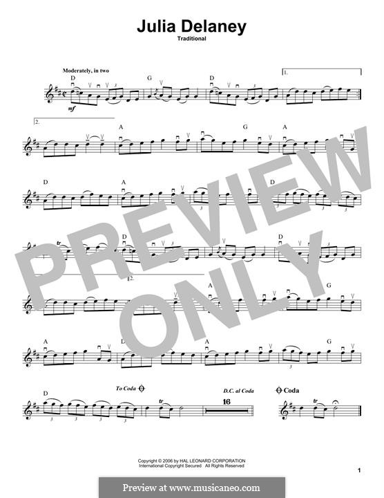 Julia Delaney: For violin by folklore