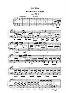 Sonatas for Keyboard for Four Hands, Op.18: No.5 in A Major, W A19 by Johann Christian Bach