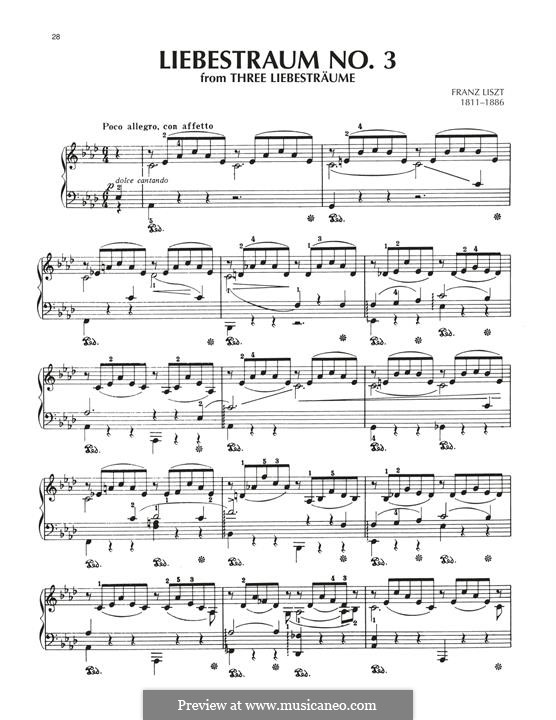 Nocturne No.3: For piano by Franz Liszt