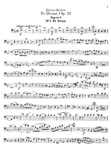 Te Deum, H.118 Op.22: Bassoons parts by Hector Berlioz