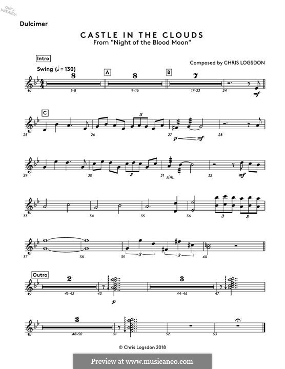 Castle in the Clouds (from Night of the Blood Moon): Dulcimer part by Chris Logsdon