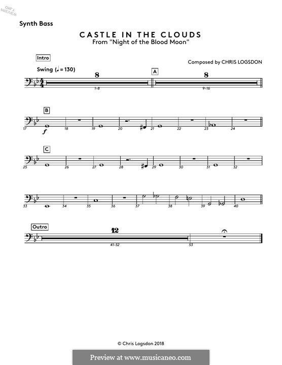 Castle in the Clouds (from Night of the Blood Moon): Synth. Bass part by Chris Logsdon