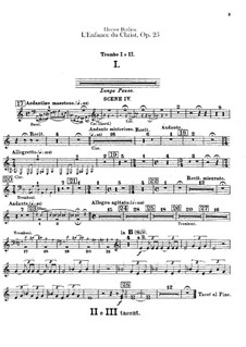 L'enfance du Christ (The Childhood of Christ), H.130 Op.25: Trumpets and cornets parts by Hector Berlioz