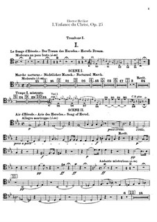 L'enfance du Christ (The Childhood of Christ), H.130 Op.25: Trombones parts by Hector Berlioz