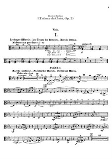 L'enfance du Christ (The Childhood of Christ), H.130 Op.25: Viola part by Hector Berlioz
