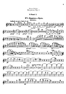 Grande Messe des morts (or Requiem), H.75 Op.5: Flutes parts by Hector Berlioz